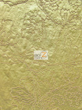 Luminous Crinkled Floral Upholstery Fabric / Citrine / Sold By The Yard