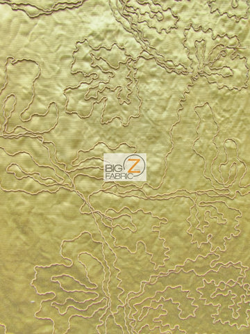 Luminous Crinkled Floral Upholstery Fabric / Citrine / Sold By The Yard