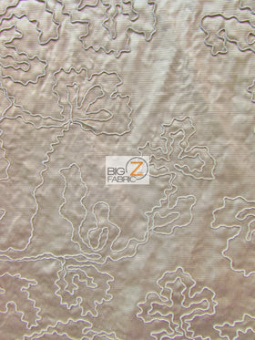 Luminous Crinkled Floral Upholstery Fabric / Gold / Sold By The Yard