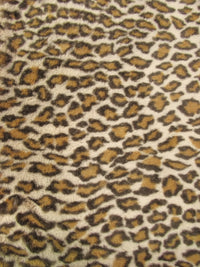 Leopard Half Shag Faux Fur Beaver Fabric / Sold By The Yard