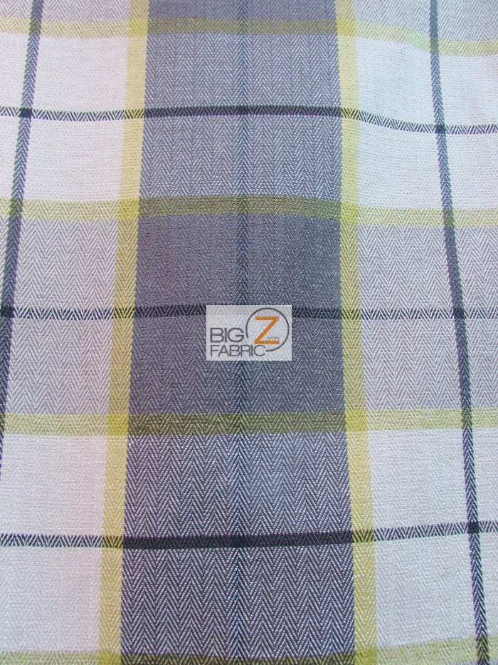 Luxury Tartan Plaid Upholstery Fabric / Citrus / Sold By The Yard