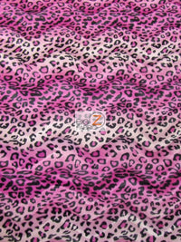 Pink/Fuchsia Velboa Leopard Animal Short Pile Fabric / Sold By The Yard
