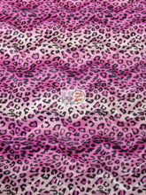 Pink/Fuchsia Velboa Leopard Animal Short Pile Fabric / By The Roll - 50 Yards