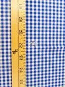 Mini Checkered Gingham Poly Cotton Printed Fabric / Burgundy / 50 Yard Bolt-2