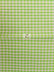 Mini Checkered Gingham Poly Cotton Printed Fabric / Lime Green / 50 Yard Bolt