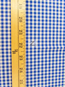 Mini Checkered Gingham Poly Cotton Printed Fabric / Pink / 50 Yard Bolt-2