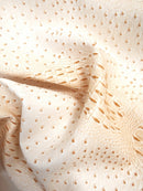 Mutant Ostrich Gator Embossed Vinyl Fabric / Smore Cream / By The Roll - 30 Yards-1