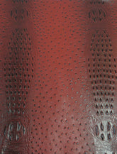 Deadpool Red Mutant Ostrich Gator Embossed Vinyl Fabric / Sold By The Yard