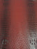 Deadpool Red Mutant Ostrich Gator Embossed Vinyl Fabric / Sold By The Yard