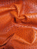 Poison Orange Mutant Ostrich Gator Embossed Vinyl Fabric / Sold By The Yard
