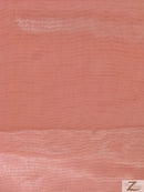 Mirror Crystal Organza Fabric - 20 Yard Bolt - Coral-1