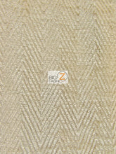 Mini Chevron Upholstery Fabric / Bone / Sold By The Yard