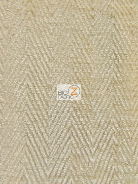 Mini Chevron Upholstery Fabric / Bone / Sold By The Yard