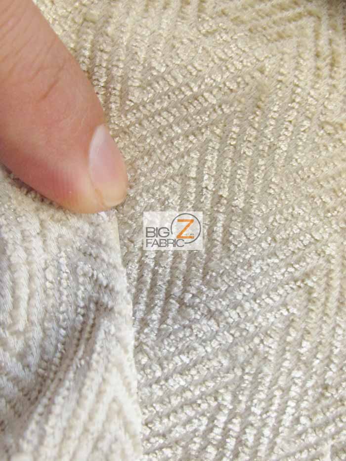Mini Chevron Upholstery Fabric / Bone / Sold By The Yard