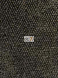 Mini Chevron Upholstery Fabric / Charcoal / Sold By The Yard