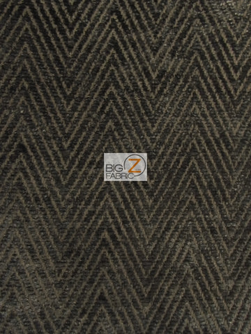 Mini Chevron Upholstery Fabric / Charcoal / Sold By The Yard