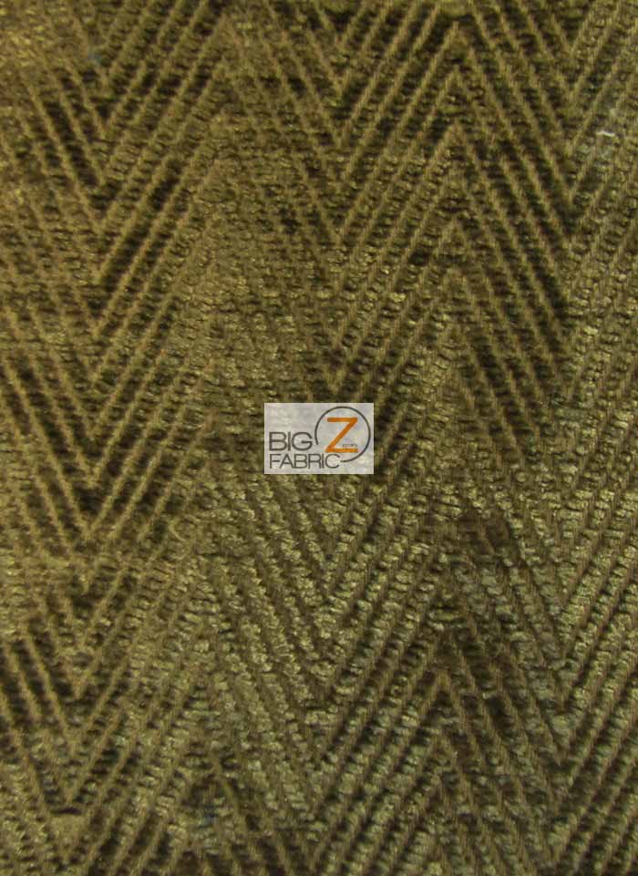Mini Chevron Upholstery Fabric / Elmwood / Sold By The Yard