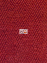 Mini Chevron Upholstery Fabric / Red / Sold By The Yard