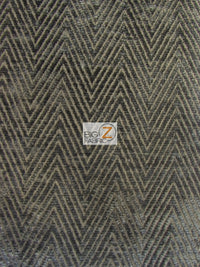 Mini Chevron Upholstery Fabric / Shadow / Sold By The Yard