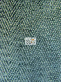 Mini Chevron Upholstery Fabric / Teal / Sold By The Yard