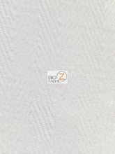 Mini Chevron Upholstery Fabric / White / Sold By The Yard