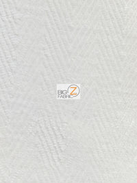 Mini Chevron Upholstery Fabric / White / Sold By The Yard