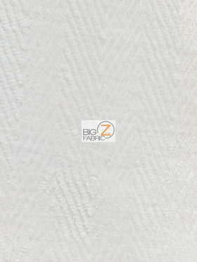Mini Chevron Upholstery Fabric / White / Sold By The Yard