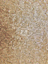 Mini Disc Sequin Nylon Mesh Fabric / Matte Beige / Sold By The Yard