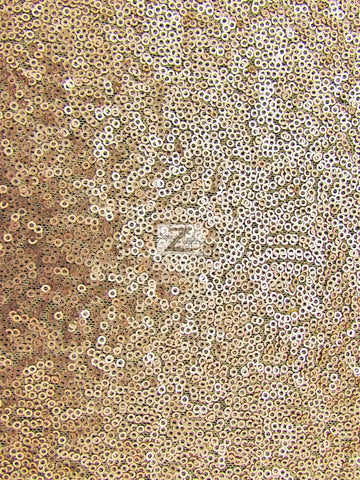 Mini Disc Sequin Nylon Mesh Fabric / Matte Beige / Sold By The Yard