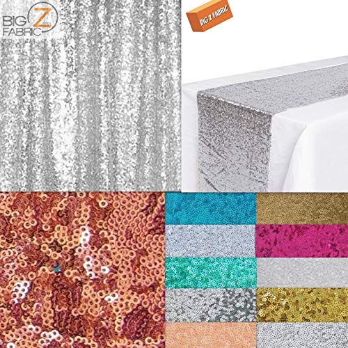 Mini Disc Sequin Nylon Mesh Fabric / Matte Charcoal / Sold By The Yard