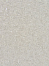 Mini Disc Sequin Nylon Mesh Fabric / Shiny Ivory / Sold By The Yard