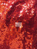 Mini Disc Sequin Nylon Mesh Fabric / Shiny Red / Sold By The Yard