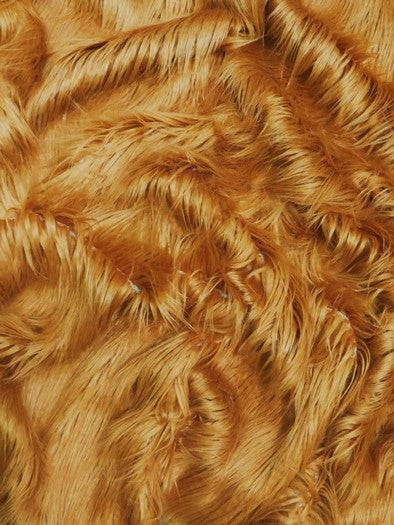 Monster Faux Fake Fur Fabric / Amber / Sold By The Yard