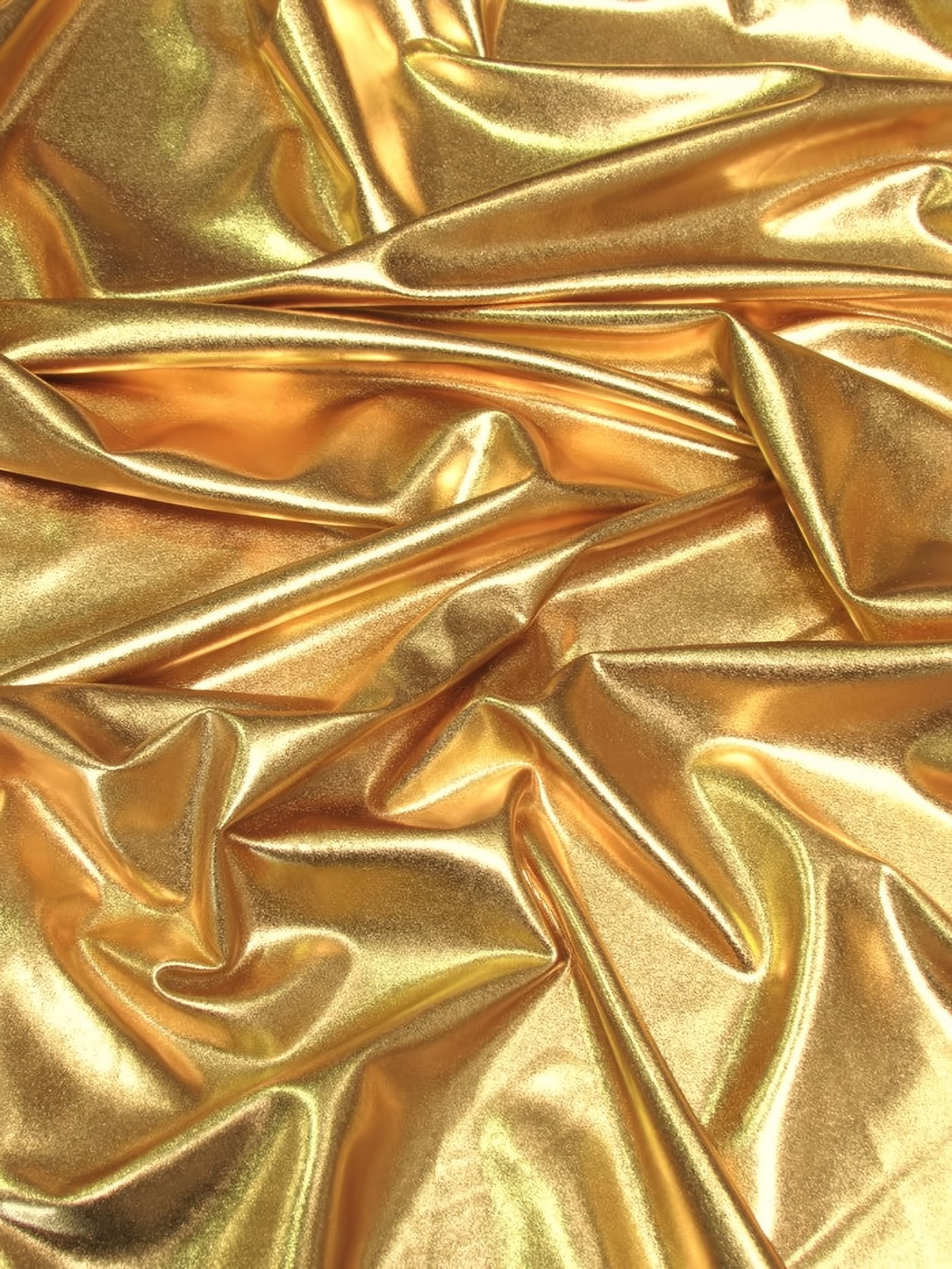 Metallic Foil Spandex Fabric Gold Stretch Lycra Sold By The Yard by the ...