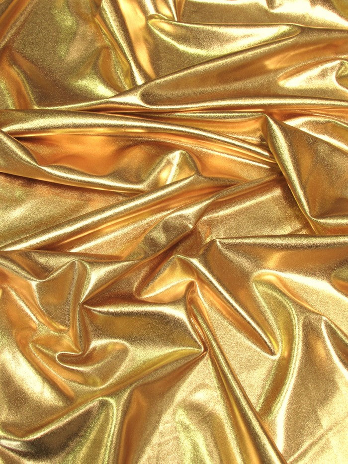 AK TRADING CO. 60 Wide Foil Lame Knit Metallic Stretch Spandex Fabric (by  The Yard, Gold)