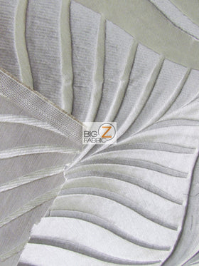 Mint Leaf Upholstery Drapery Fabric / Sand / Sold By The Yard - 0