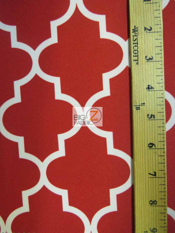 Moroccan Quatrefoil Canvas Outdoor Waterproof Fabric / Yellow / Sold By The Yard - 0