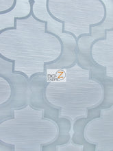 Moroccan Quatrefoil Upholstery Fabric / Silver / Sold By The Yard