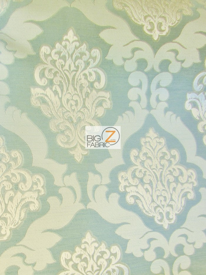 Medieval 2 Tone Damask Upholstery Fabric / Artic / Sold By The Yard