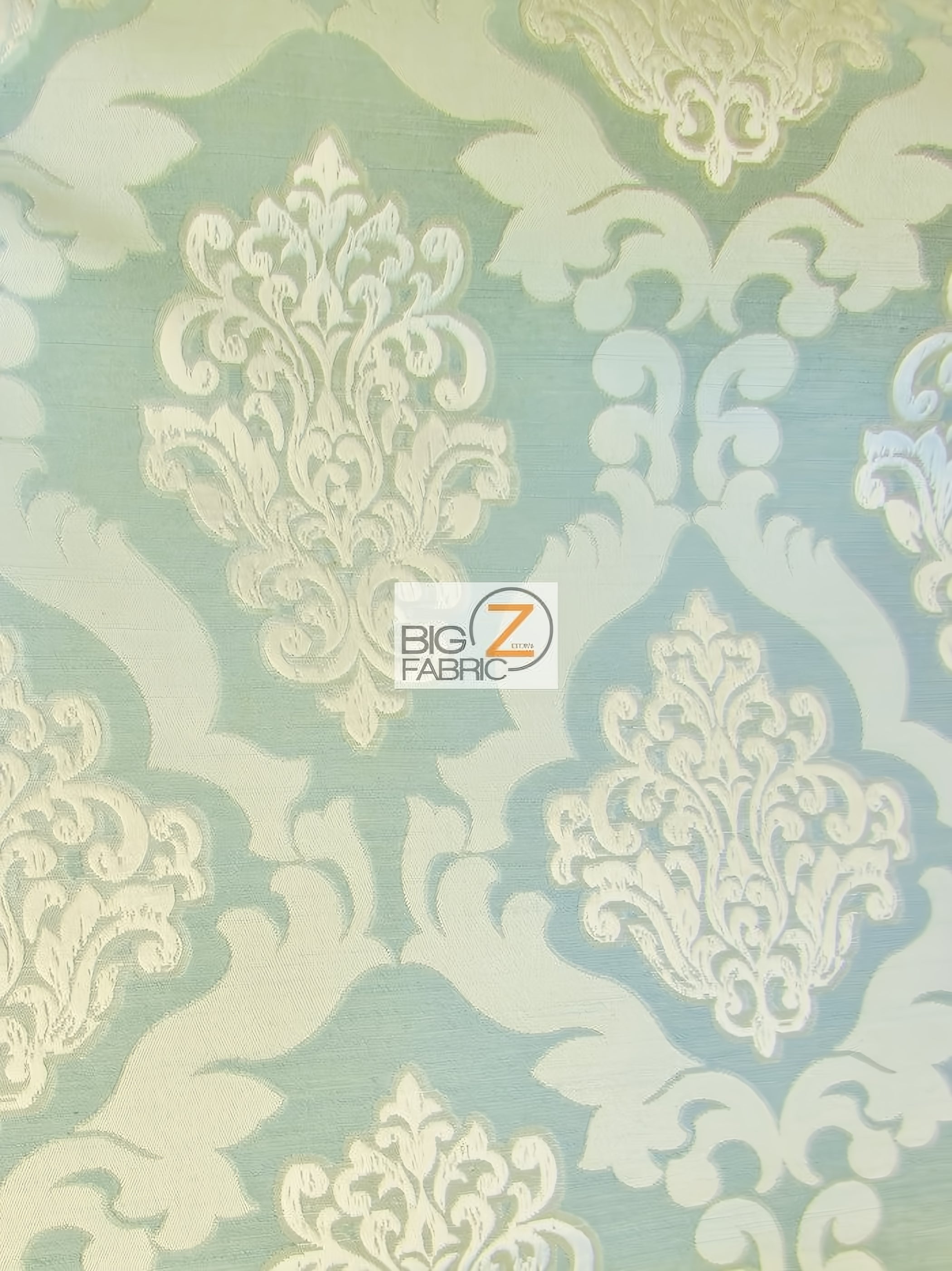 Medieval 2 Tone Damask Upholstery Fabric / Artic / Sold By The Yard