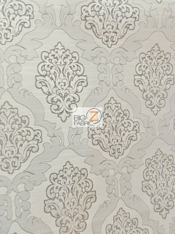 Medieval 2 Tone Damask Upholstery Fabric / Linen / Sold By The Yard