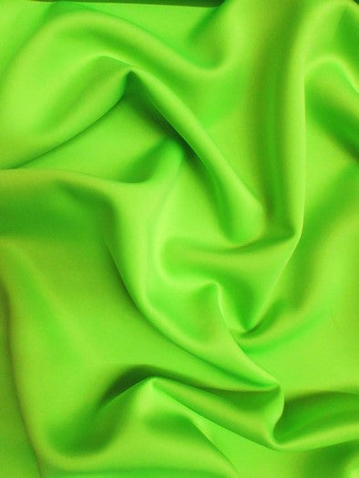 Neoprene Scuba Techno Athletic Double Knit All-Purpose Fabric / Neon Lime / Sold By The Yard