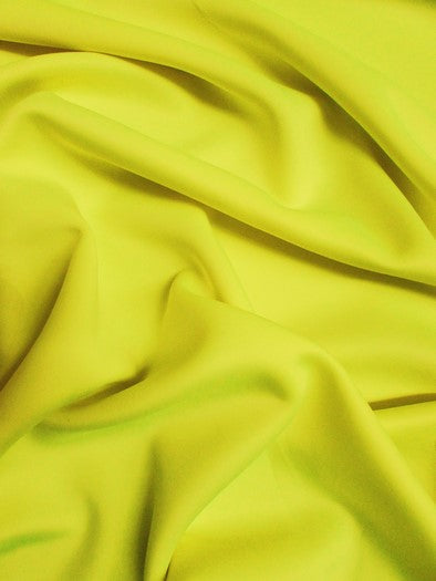 Neoprene Scuba Techno Athletic Double Knit All-Purpose Fabric / Neon Yellow / Sold By The Yard