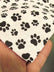 Poly Cotton Printed Fabric Animal Paws / Black/White Paws / Sold By The Yard
