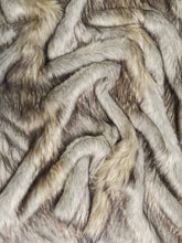 Wolf Animal Long Pile Faux Fur Fabric / Sold By The Yard