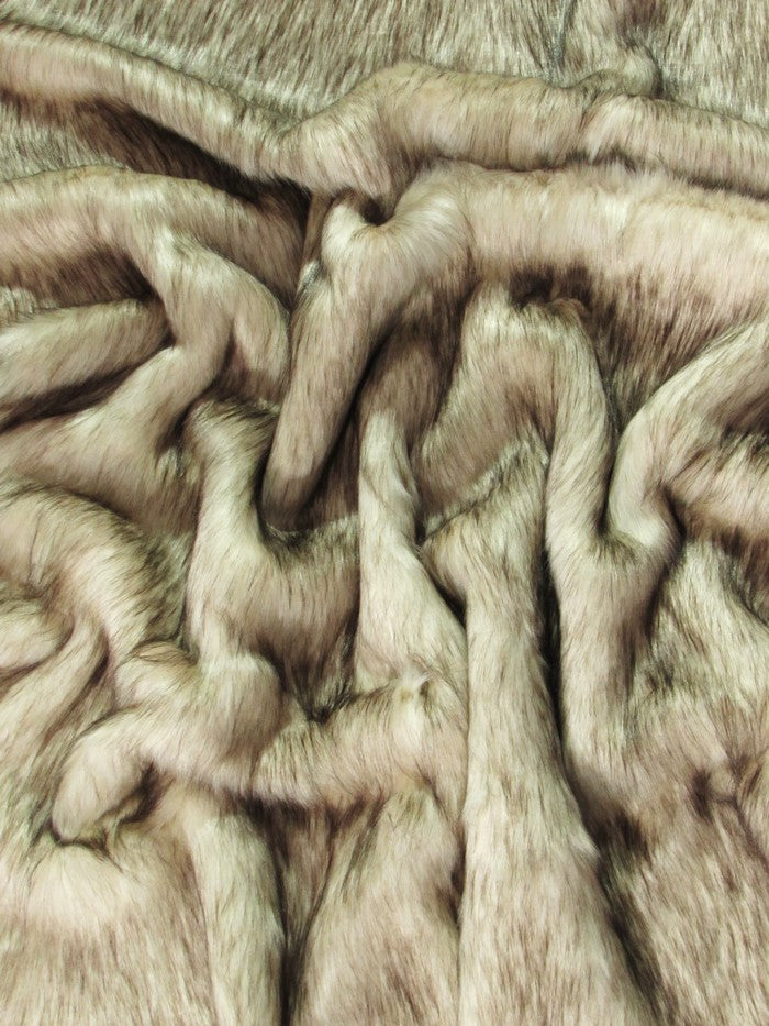 Latte Dire Wolf Animal Coat Costume Faux Fur Fabric / Sold By The Yard