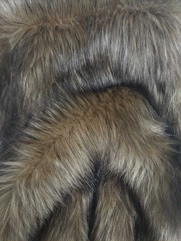 Rocky Wolf Animal Coat Costume Faux Fur Fabric / Sold By The Yard