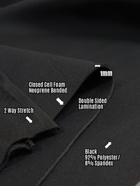 Neoprene Nylon Bonded Sponge Waterproof Wetsuit Fabric / Sold By The Yard
