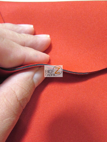 Neoprene Bonded Sponge Waterproof Wetsuit Fabric / 1mm Red / Sold By The Yard - 0