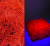 UV Reactive Solid Shaggy Faux Fur Fabric / Sold By The Yard